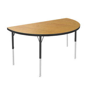 MG Series Adjustable Height Activity Table, 48" Half Round