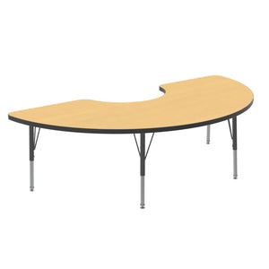 MG Series Adjustable Height Activity Table, 36" x 72" Half Moon