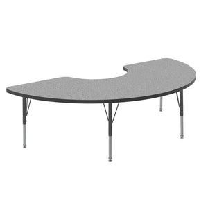 MG Series Adjustable Height Activity Table, 36" x 72" Half Moon