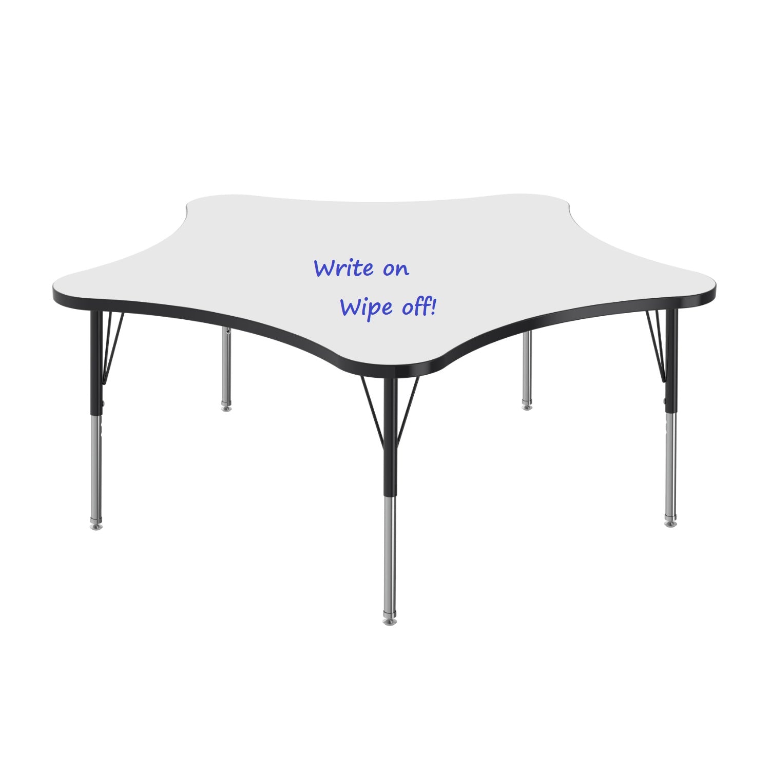 MG Series Adjustable Height Activity Table with White Dry Erase Markerboard Top, 60" 5-Star