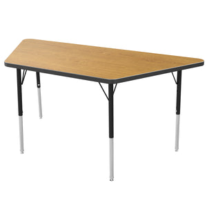 MG Series Adjustable Height Activity Table, 30" x 60" Trapezoid