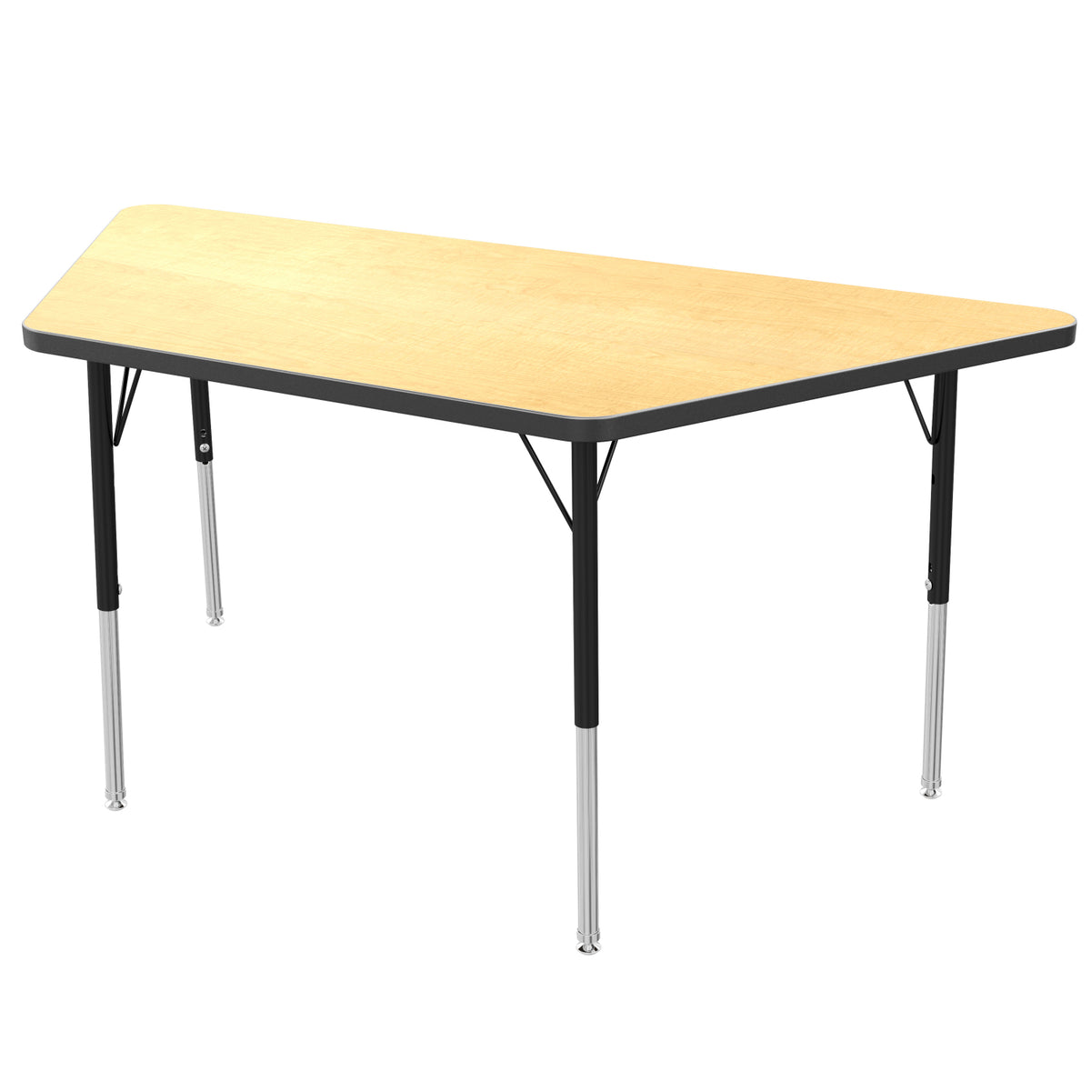 MG Series Adjustable Height Activity Table, 30" x 60" Trapezoid