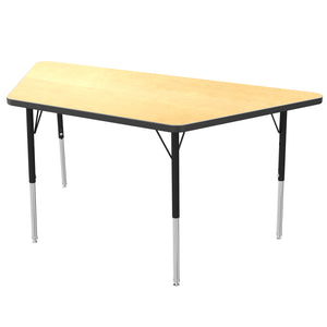 MG Series Adjustable Height Activity Table, 30" x 60" Trapezoid