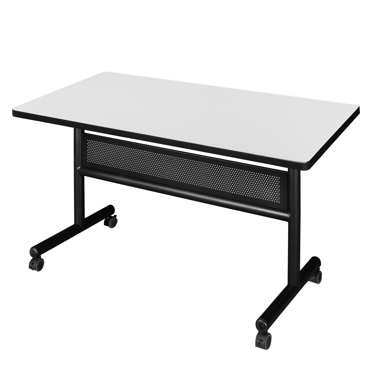 Kobe Flip Top Mobile Training Table with Modesty Panel, 48" x 24" Rectangle