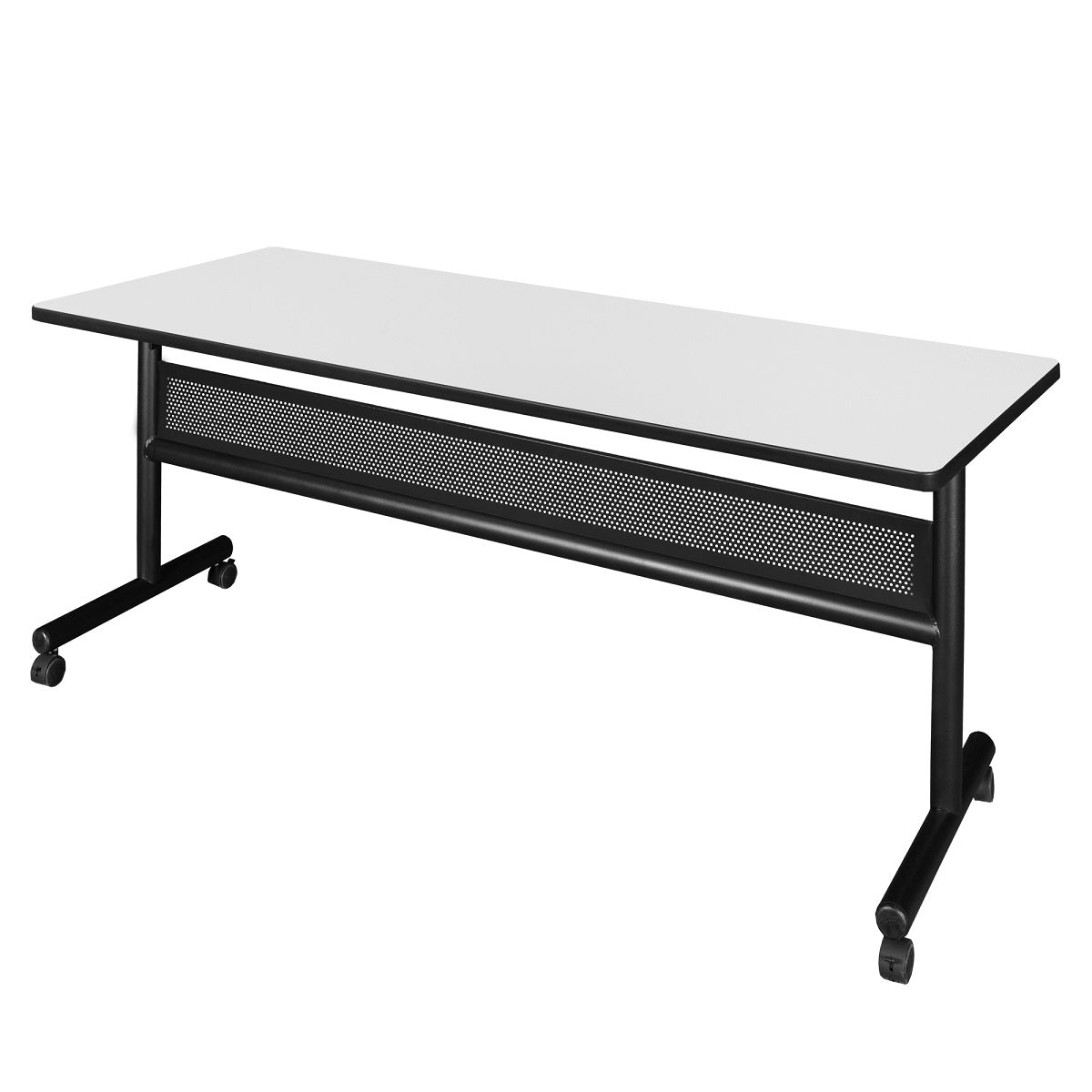 Kobe Flip Top Mobile Training Table with Modesty Panel, 72" x 24" Rectangle