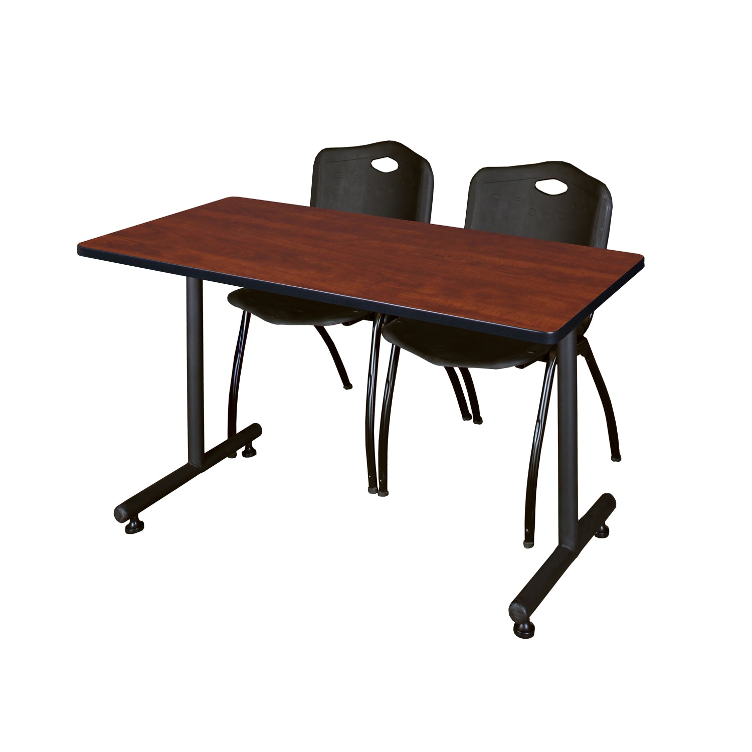 Kobe Training Table and Chair Package, Kobe 48" x 24" T-Base Training/Seminar Table with 2 "M" Stack Chairs
