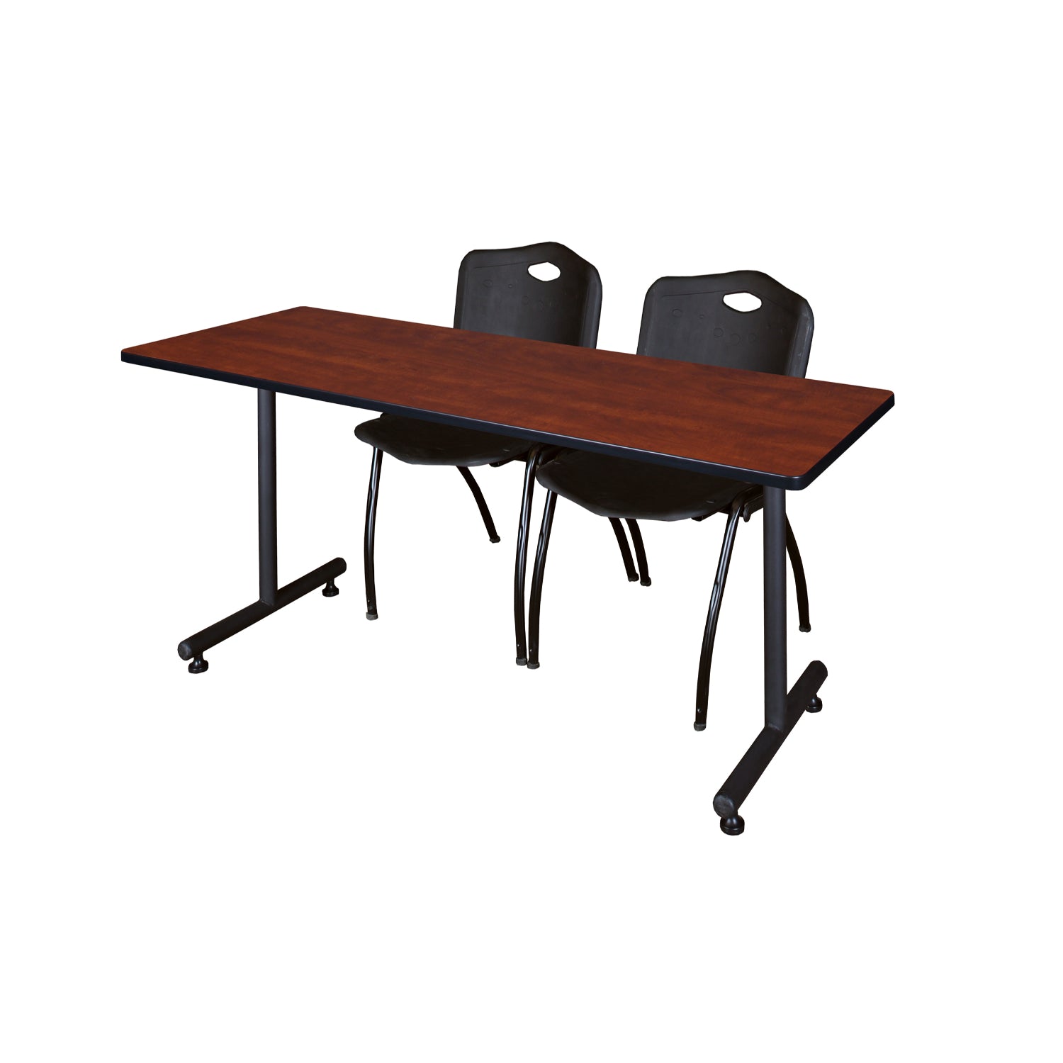 Kobe Training Table and Chair Package, Kobe 60" x 24" T-Base Training/Seminar Table with 2 "M" Stack Chairs