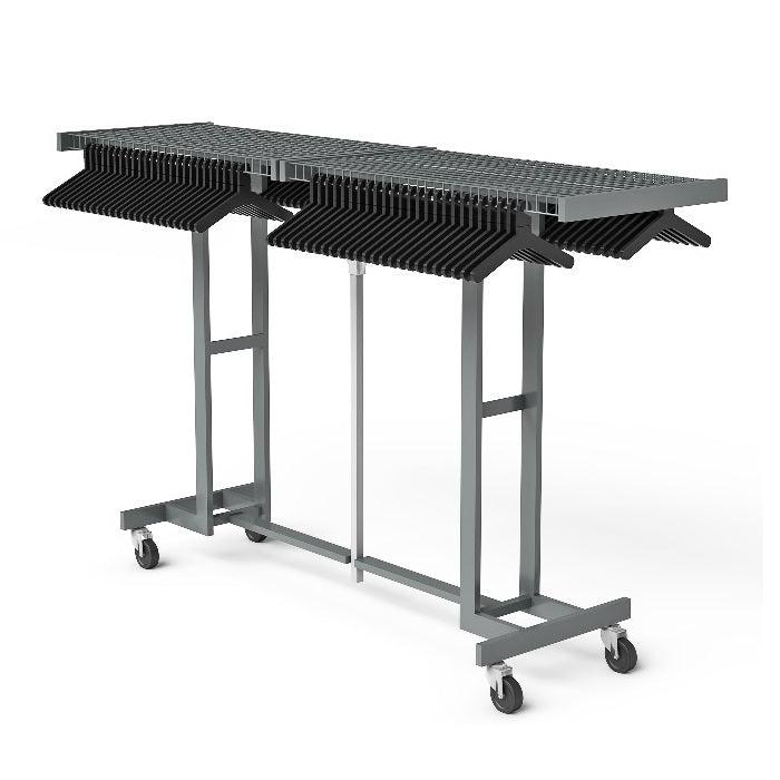 Mega Rak Hanger Stye Folding Coat Rack with Wire Grid Shelves