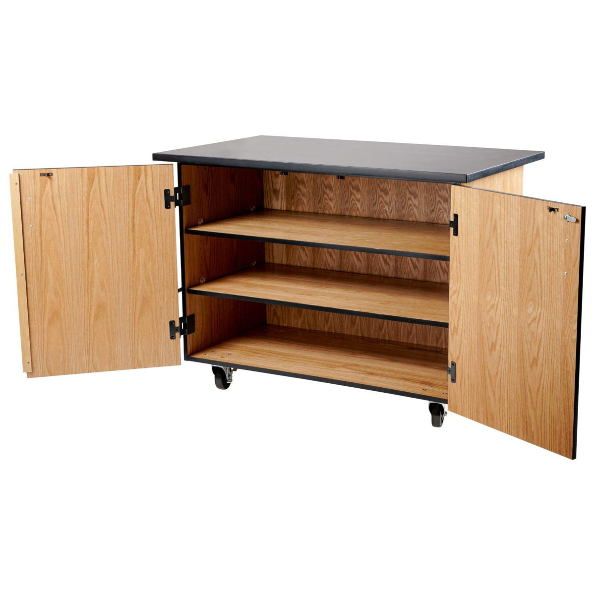 MSC Series Mobile Science Cart with Shelving, Chem-Res Top