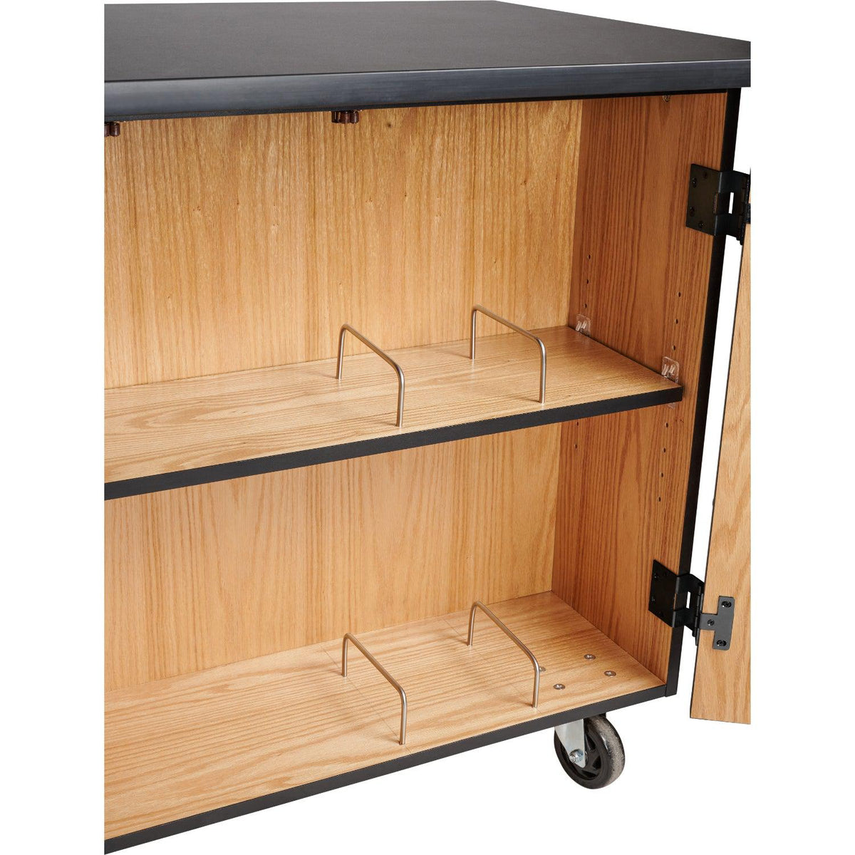 MSC Series Mobile Microscope Storage Cart with Dividers, Chem-Res Top