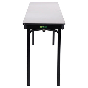 Max Seating Folding Table, 18" x 60", Particleboard Core, High Pressure Laminate Top with T-Mold Edging
