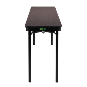 Max Seating Folding Table, 18" x 48", Premium Plywood Core, High Pressure Laminate Top with T-Mold Edging