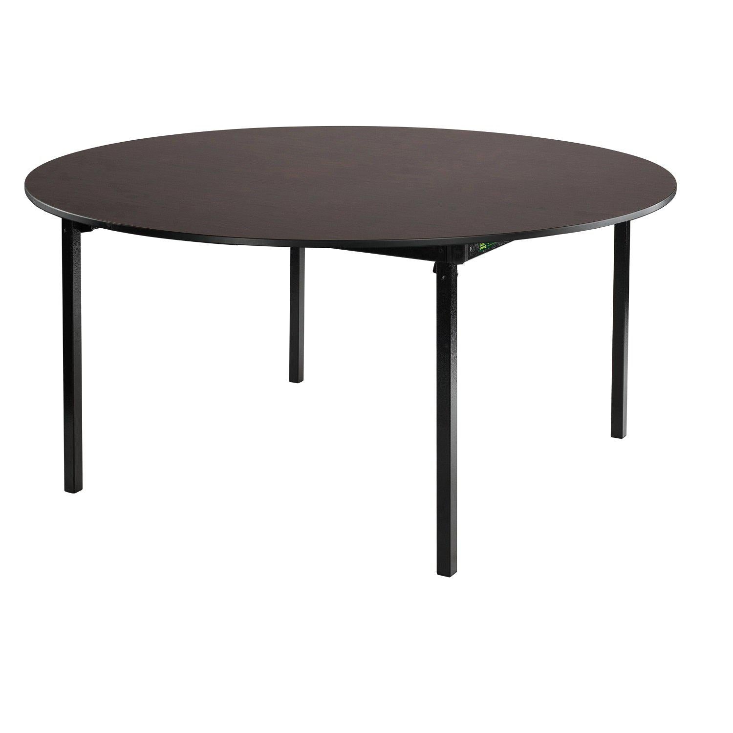 Max Seating Folding Table, 72" Round, Particleboard Core, High Pressure Laminate Top with T-Mold Edging
