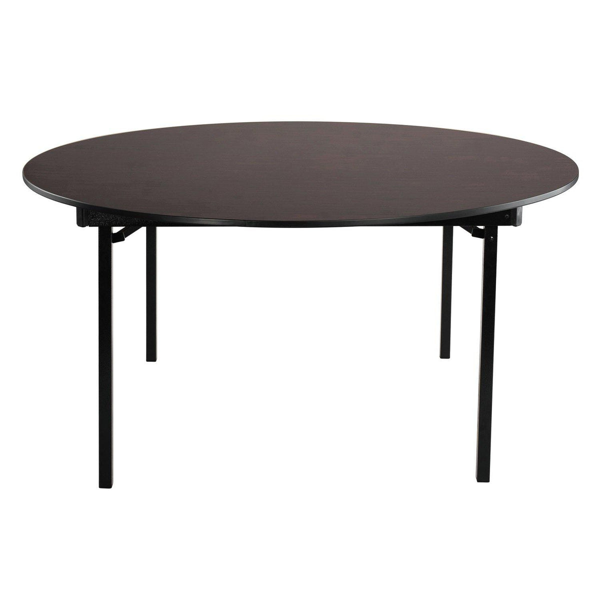 Max Seating Folding Table, 72" Round, Particleboard Core, High Pressure Laminate Top with T-Mold Edging