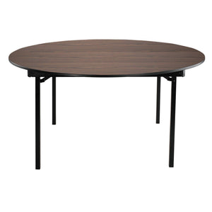 Max Seating Folding Table, 72" Round, Premium Plywood Core, High Pressure Laminate Top with T-Mold Edging