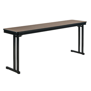 Max Seating Folding Training and Seminar Table with Cantilever Legs, 18" x 60", High Pressure Laminate Top with Particleboard Core/T-Mold Edge