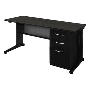 Fusion Single Pedestal Desk, 66" W x 24" D x 29" H