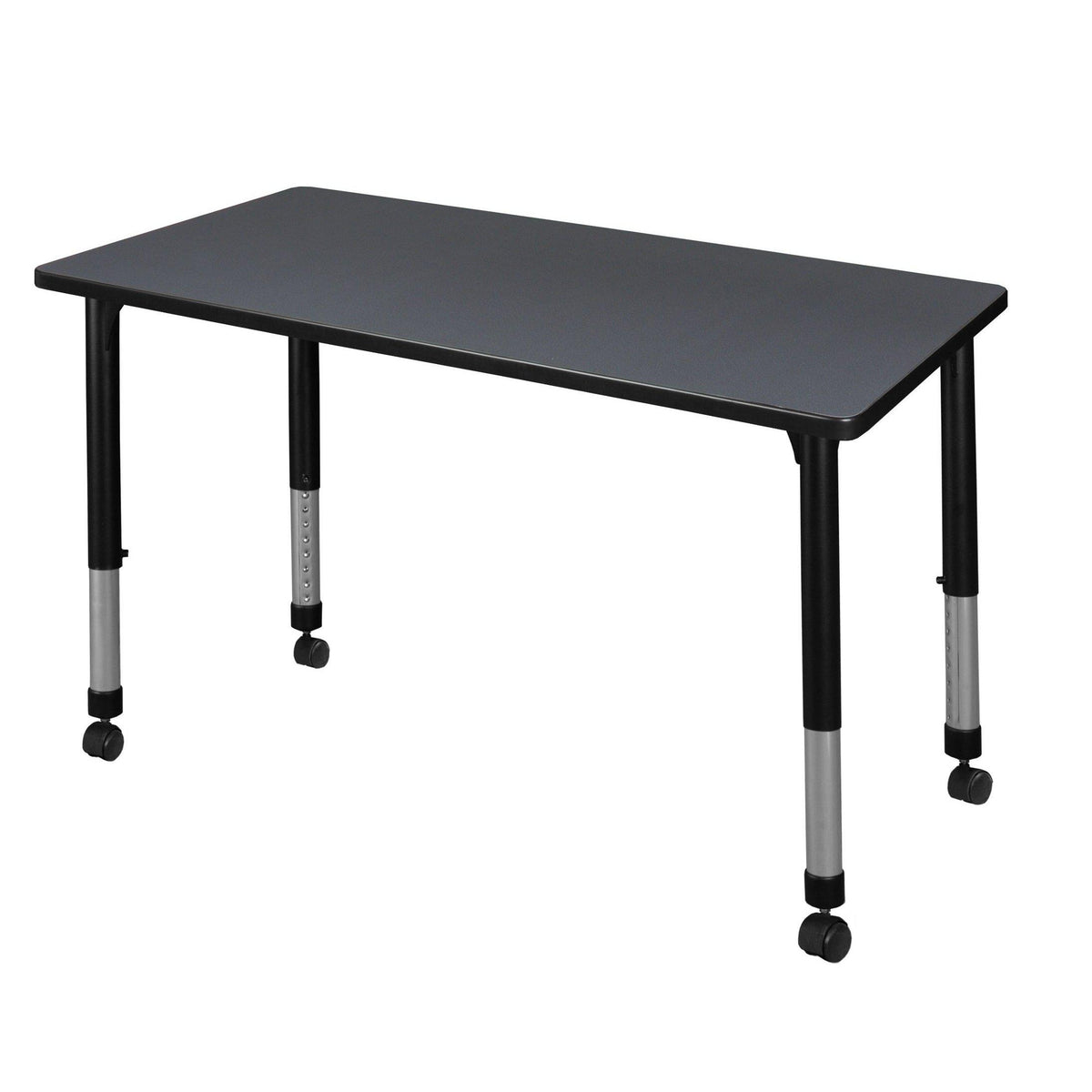Kee 42" x 30" Rectangular Height Adjustable Mobile Classroom Activity Table