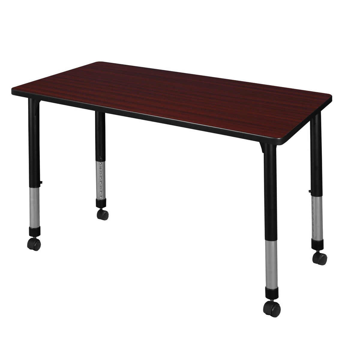 Kee 42" x 30" Rectangular Height Adjustable Mobile Classroom Activity Table