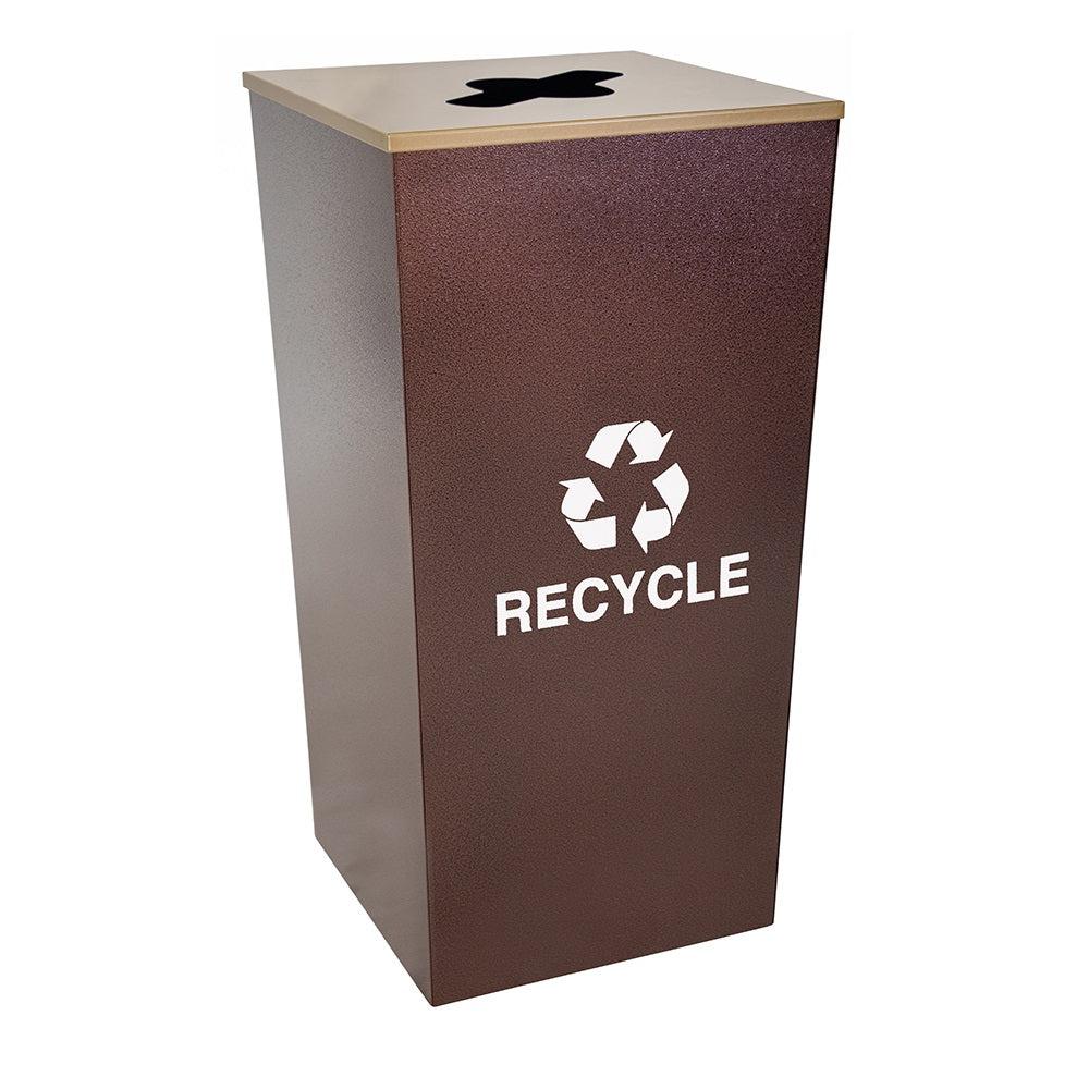 Metro Companion Indoor XL Recycle Only Unit, Hammered Copper Finish with Gold Lid