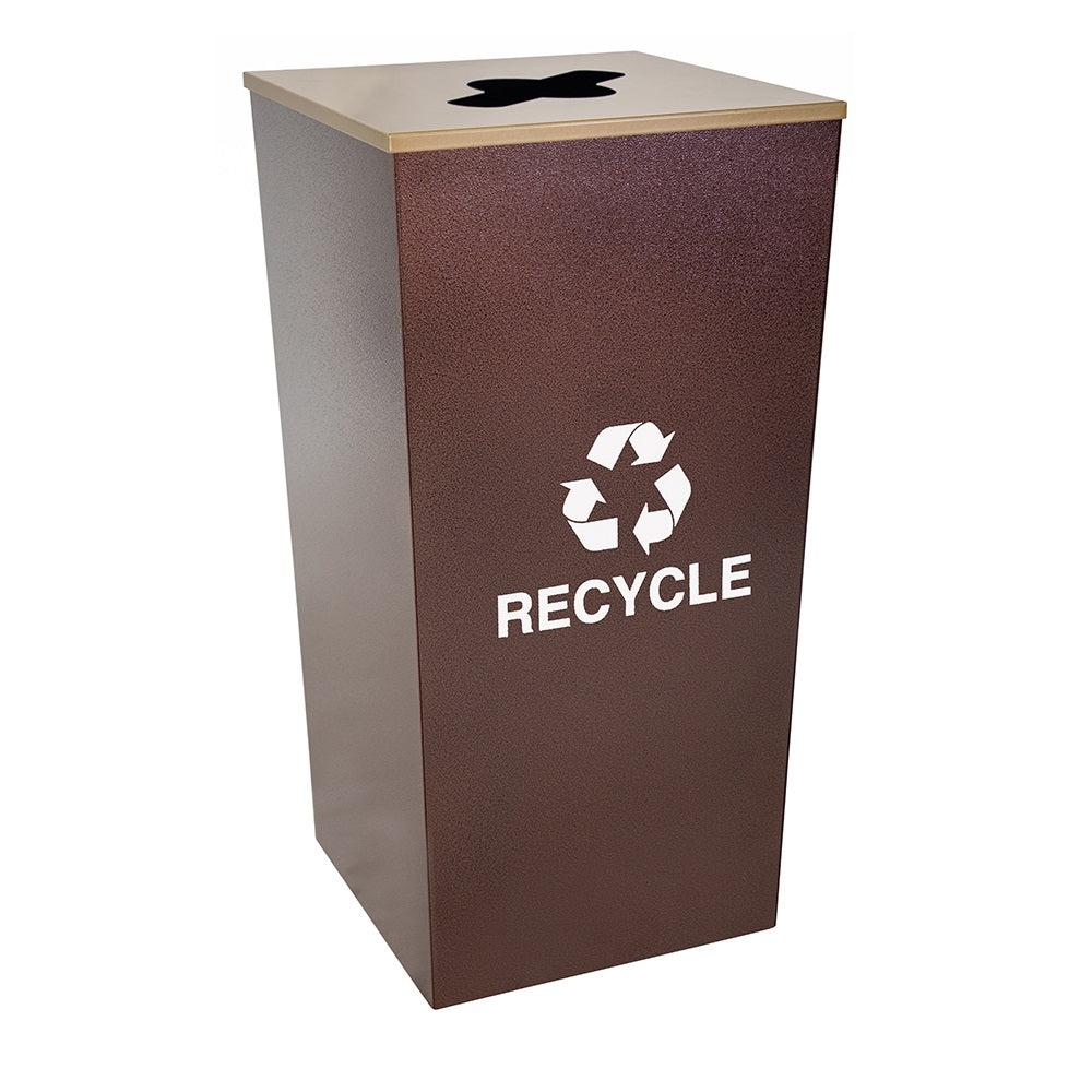 Metro Companion Indoor XL Recycle Only Unit, Hammered Copper Finish with Gold Lid