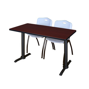 Cain Training Table and Chair Package, Cain 48" x 24" T-Base Training/Seminar Table with 2 "M" Stack Chairs