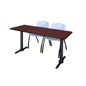 Cain Training Table and Chair Package, Cain 66" x 24" T-Base Training/Seminar Table with 2 "M" Stack Chairs