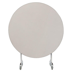 Mobile EasyFold Table, 48" Round, MDF Core, Black ProtectEdge, Chrome Frame