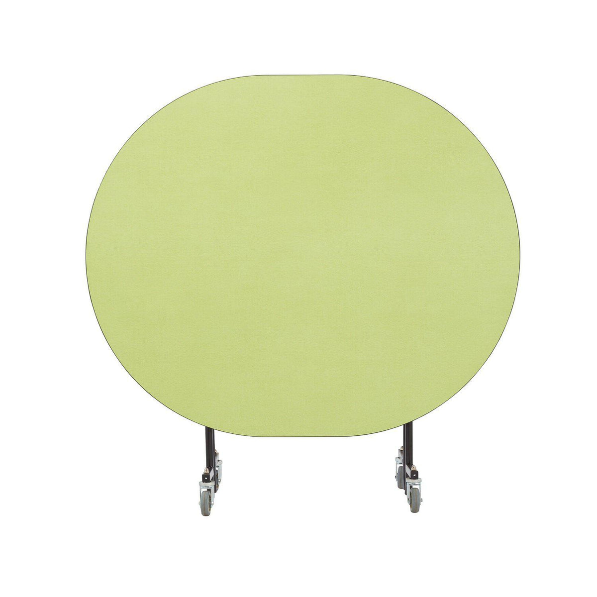 Mobile EasyFold Table, 60"x72" Oval, MDF Core, Black ProtectEdge, Chrome Frame