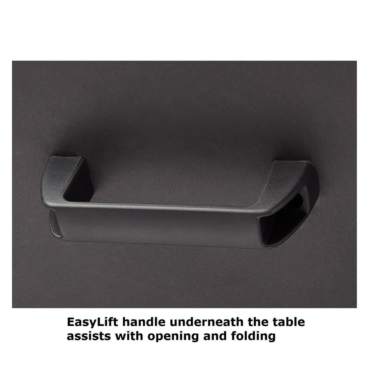 Mobile EasyFold Table, 60" Square, Particleboard Core, Vinyl T-Mold Edge, Textured Black Frame