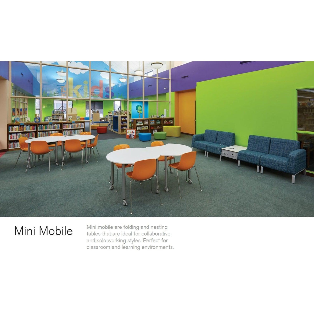 Muzo Tall Kite® Standing Height Mini Mobile Dry-Erase Flip-Top Folding/Nesting Table, 42" Full Circle