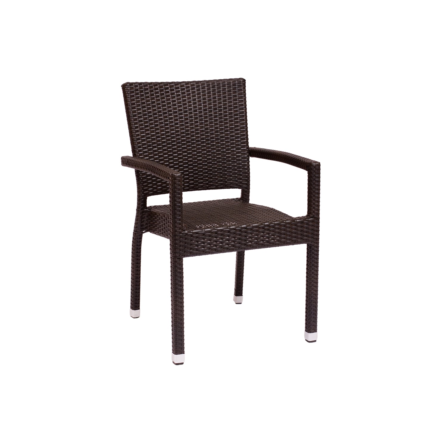 Monterey Collection Outdoor/Indoor Java Synthetic Wicker Stacking Armchair