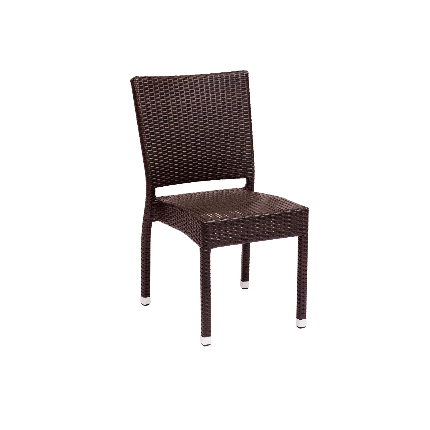 Monterey Collection Outdoor/Indoor Java Synthetic Wicker Stacking Side Chair