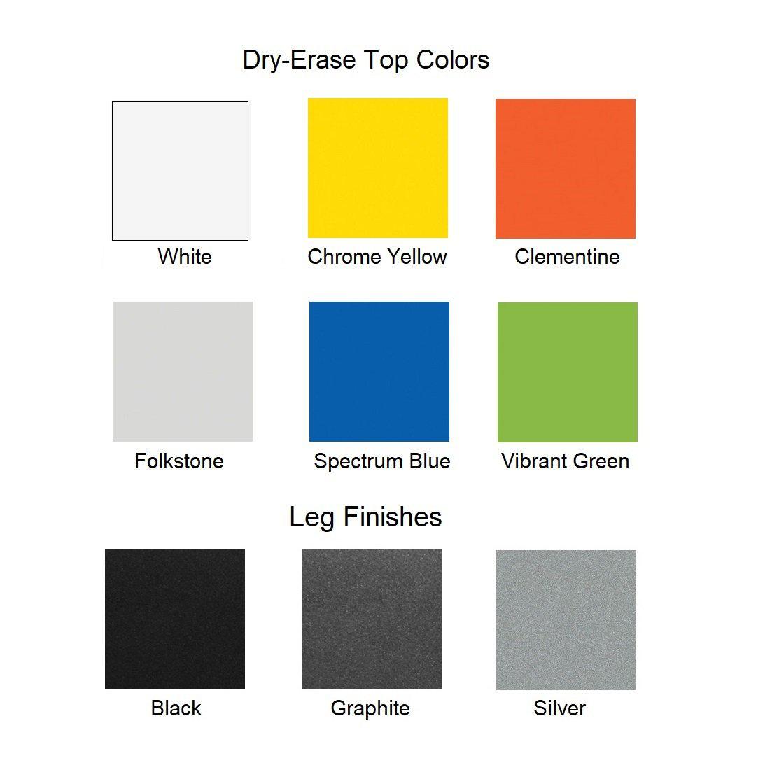 Muzo Kite® Mini Mobile Dry-Erase Flip-Top Folding/Nesting Table, 34" Full Circle