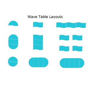 Muzo Kite® Wave Mobile Flip-Top Folding/Nesting Table, Rectangle, 59" W x 34" D x 29" H