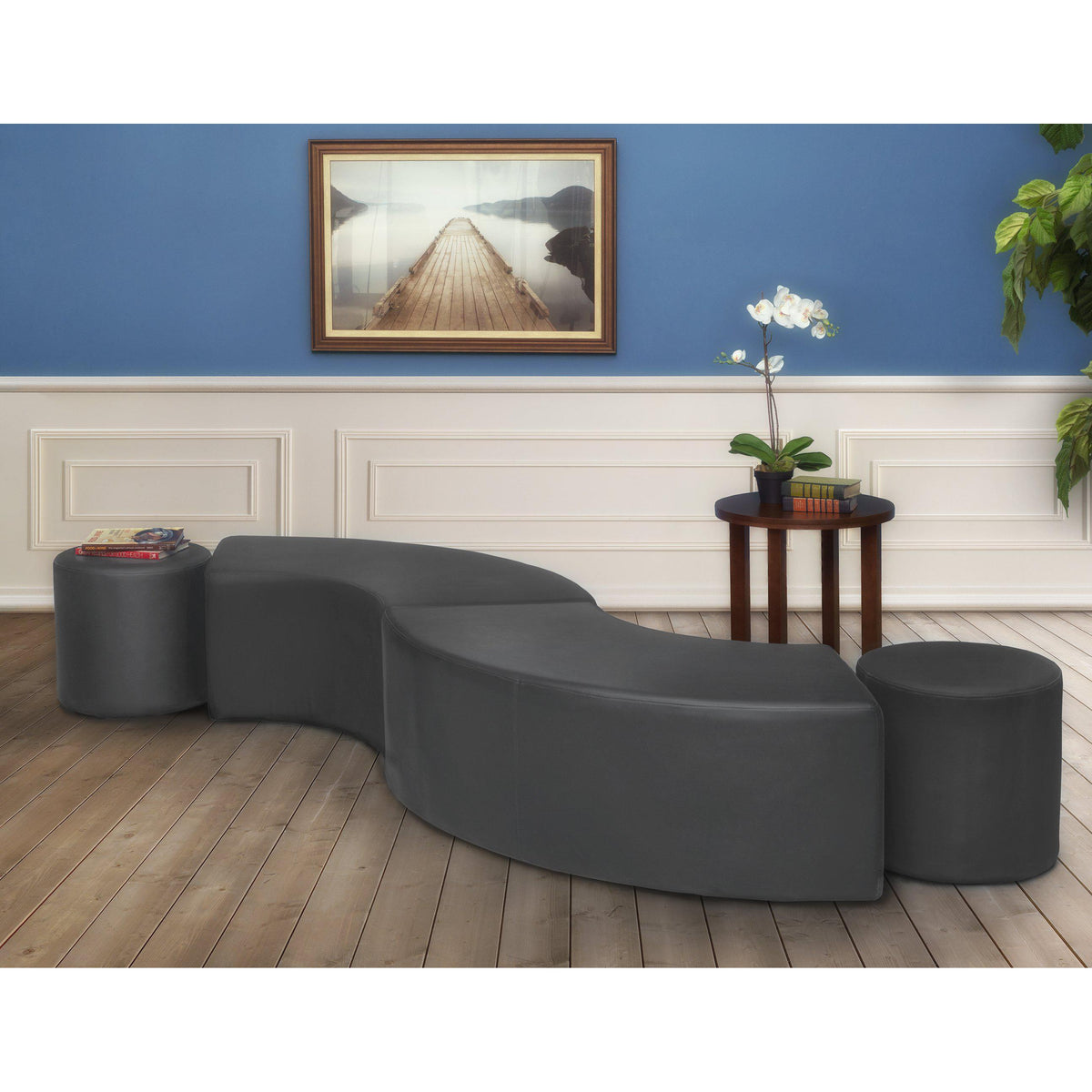 Aurora Curved Ottoman