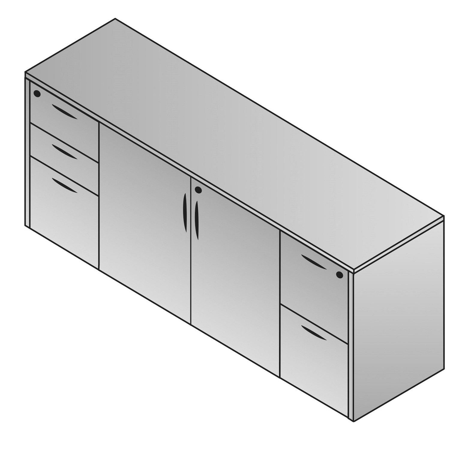 Napa Storage Credenza, 72" x 22" x 29"  H