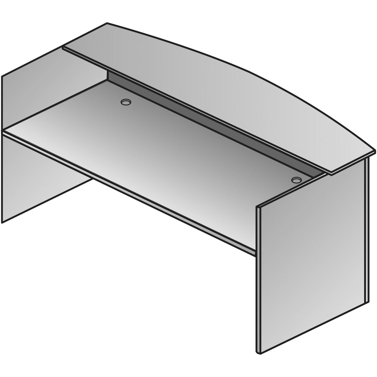 "Napa White" Reception Desk Shell, 71" x 36" x 42" H