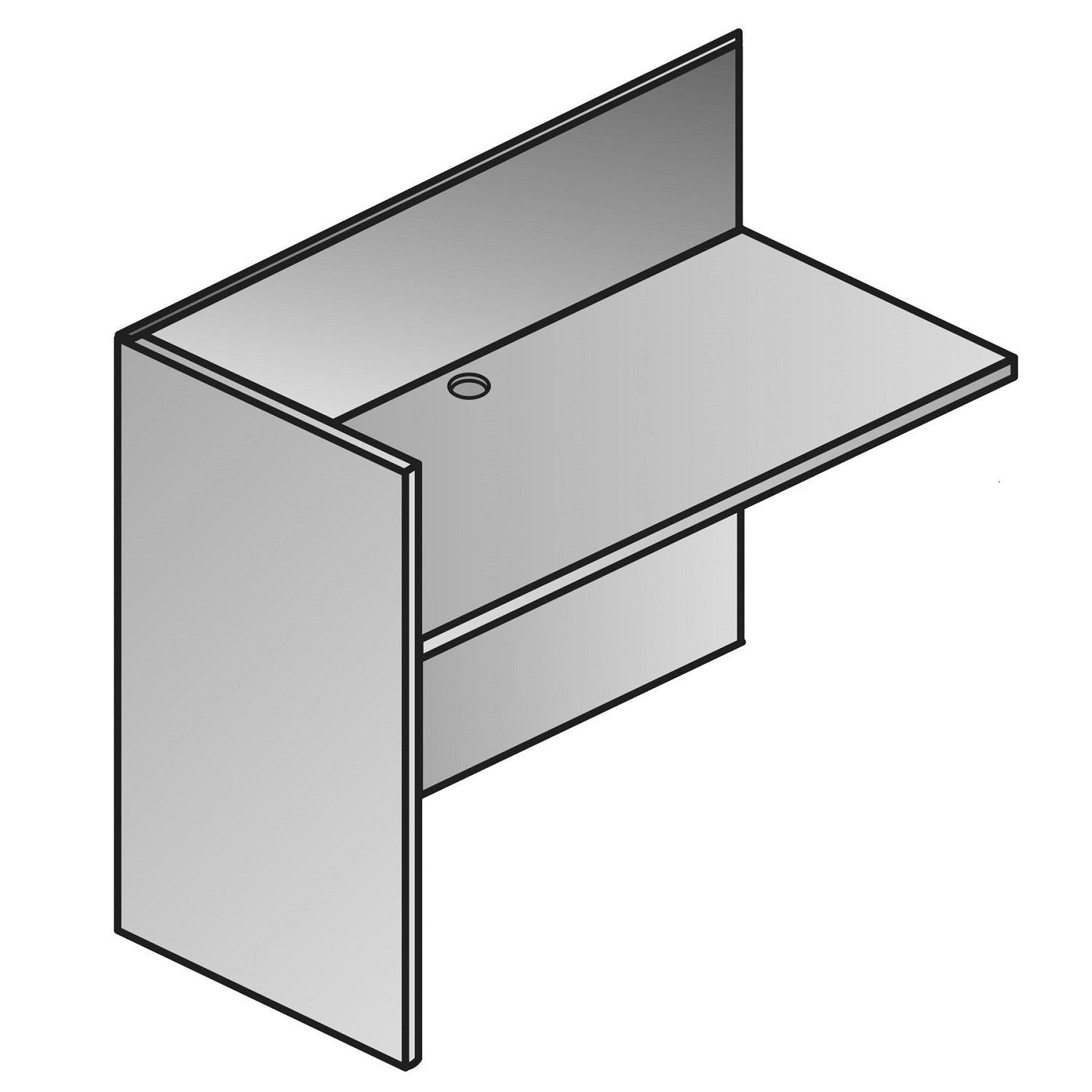 Napa Reception Return Shell, 42" x 24" x 41" H