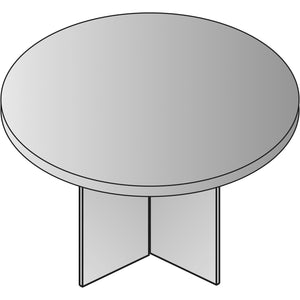 "Napa White" Round Table,  47" x 29" H