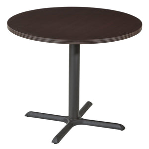 Napa 36" Round Table with Black Metal Base, 29" H
