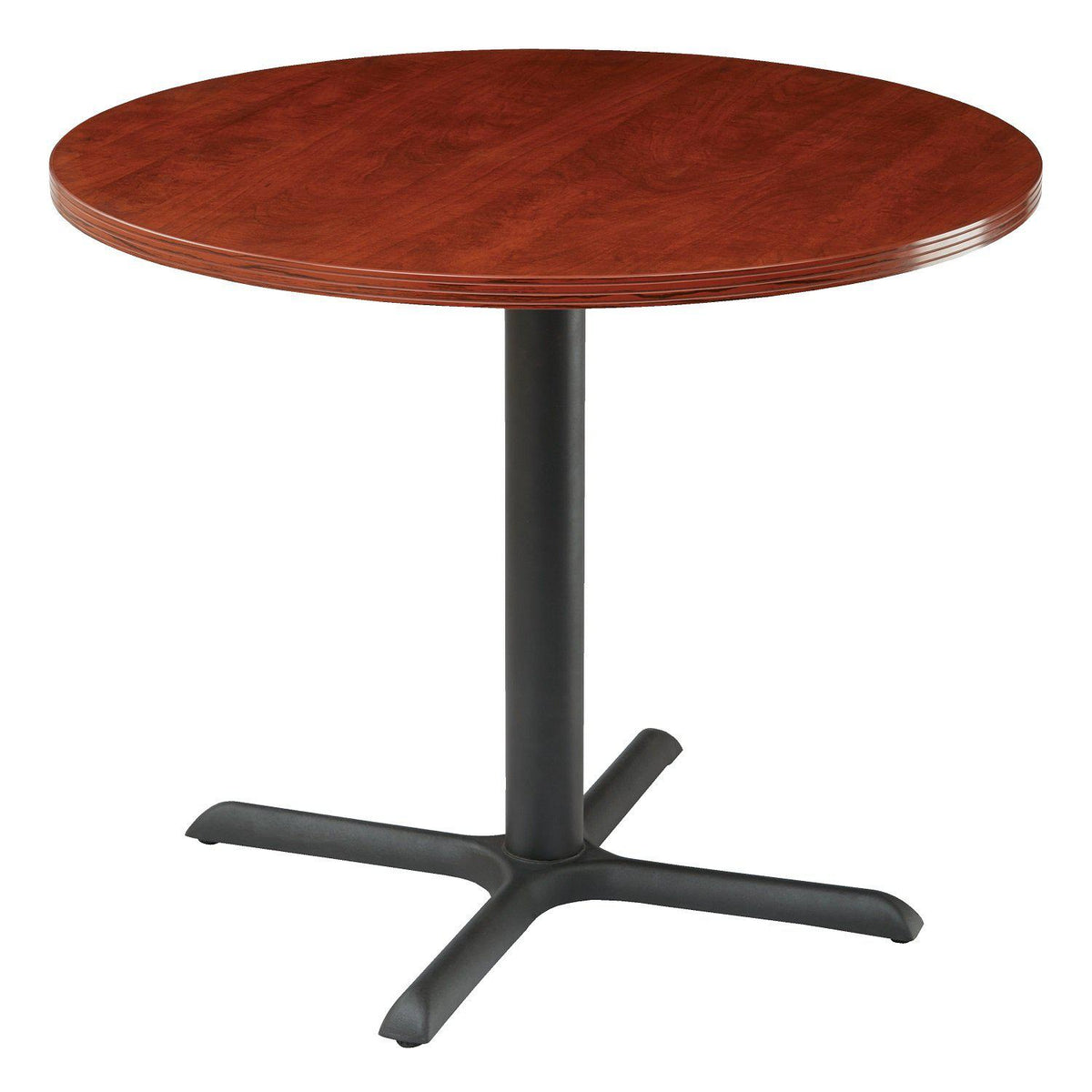 Napa 36" Round Table with Black Metal Base, 29" H