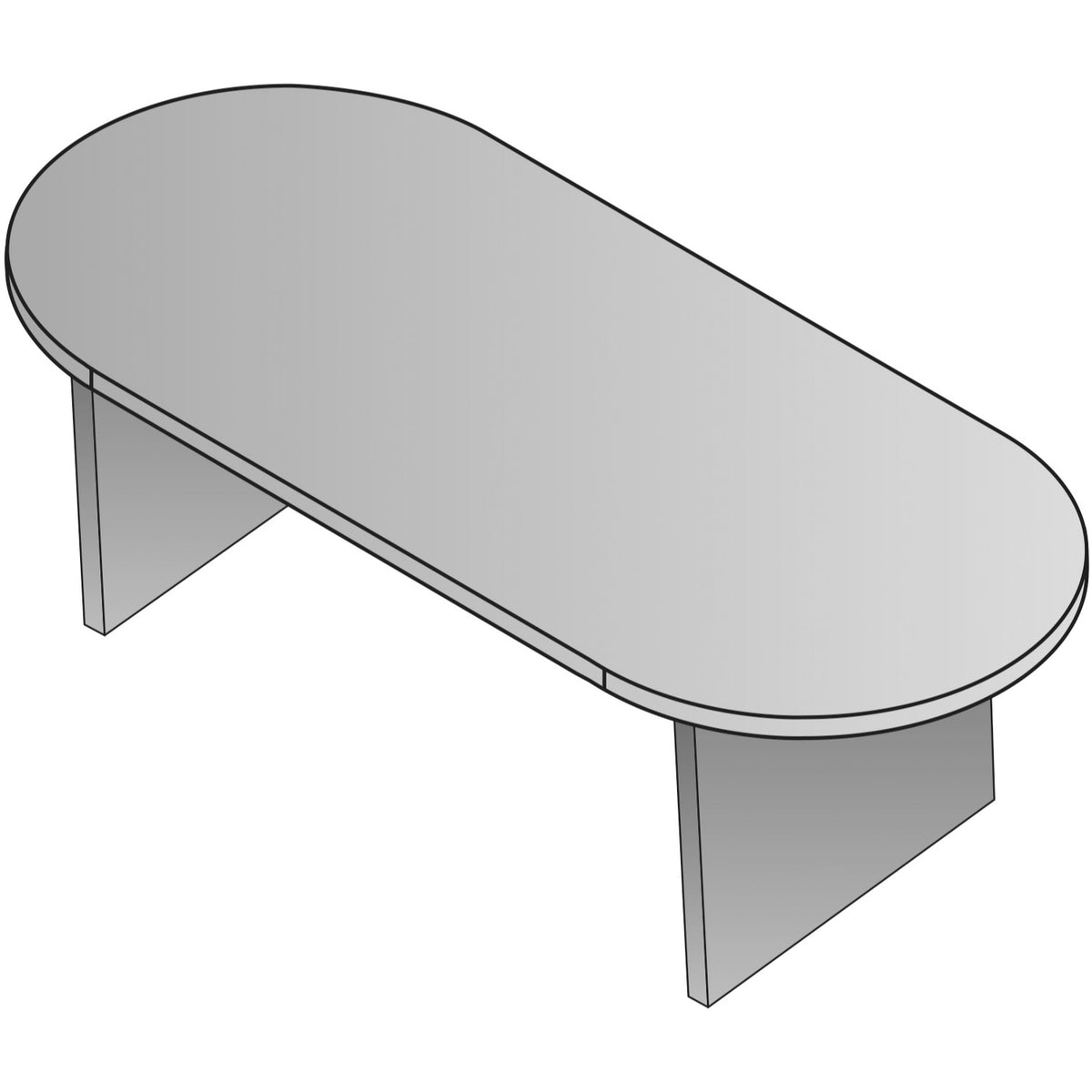 "Napa White" Racetrack Conference Table, 71" x 35" x 29" H