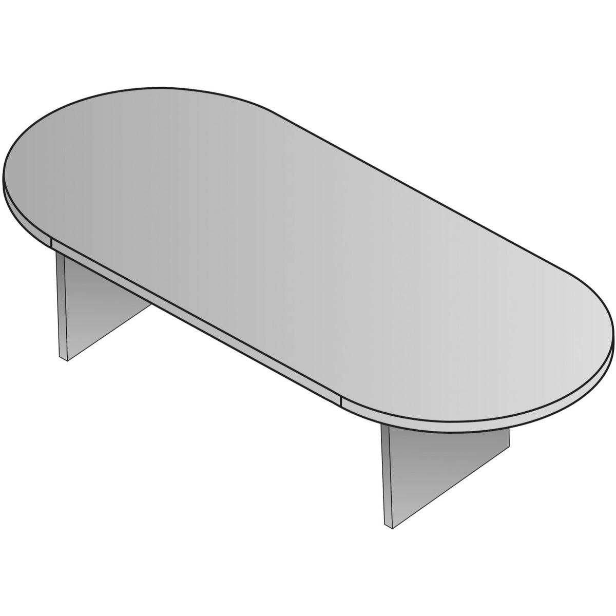 "Napa White" Racetrack Conference Table, 95" x 44" x 29" H