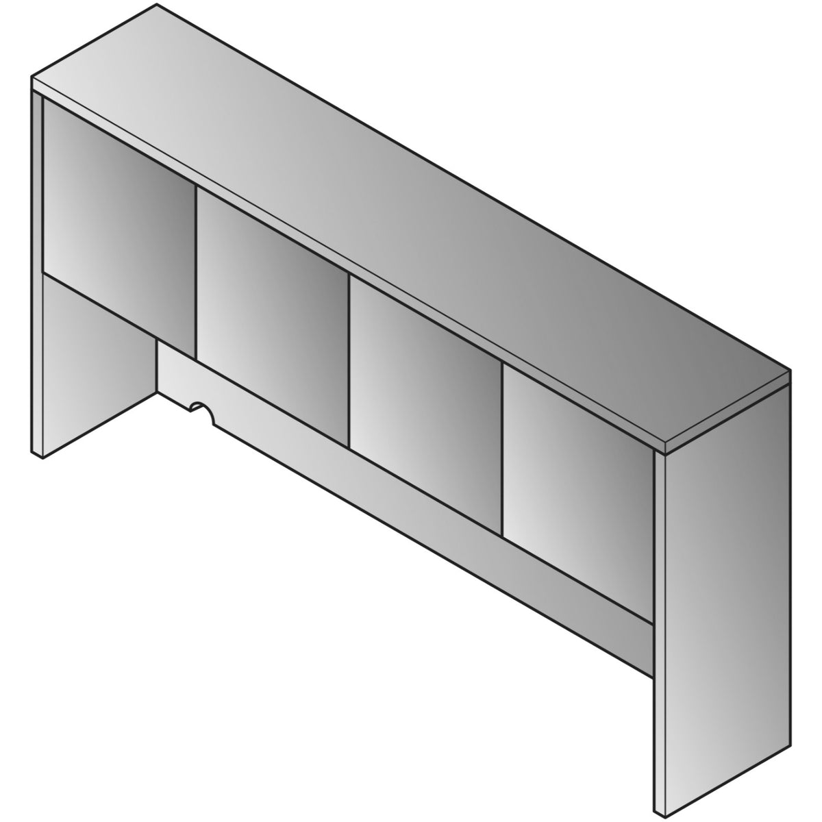 "Napa White" Overhead Storage, 66" x 15" x 36" H