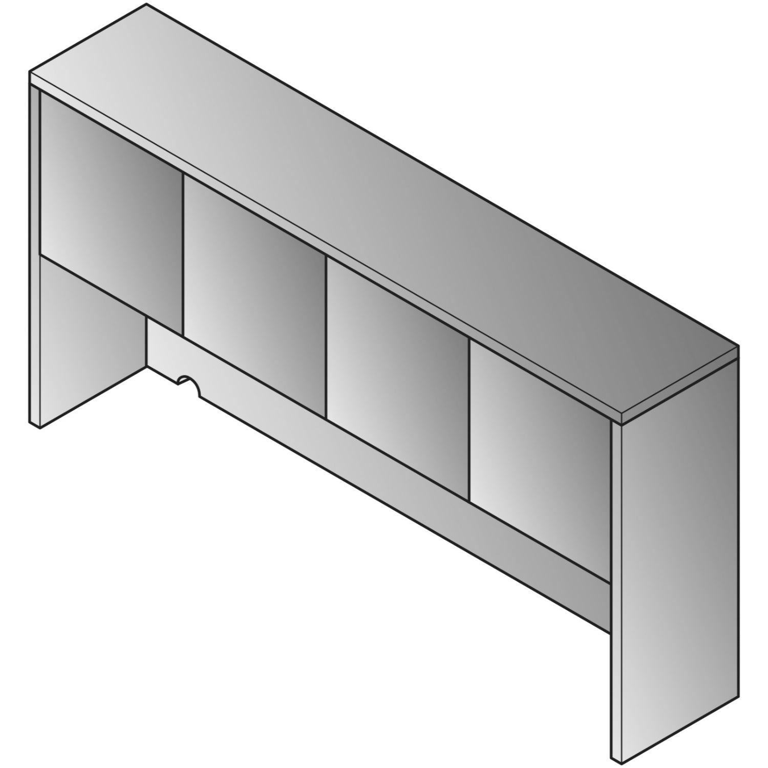 "Napa White" Overhead Storage, 66" x 15" x 36" H