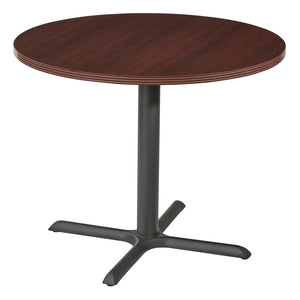 Napa 36" Round Table with Black Metal Base, 29" H