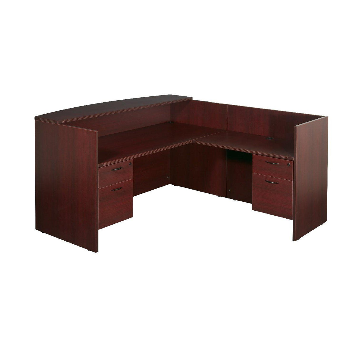 Napa L Shape Reception Station, 71" x 77" x 42" H