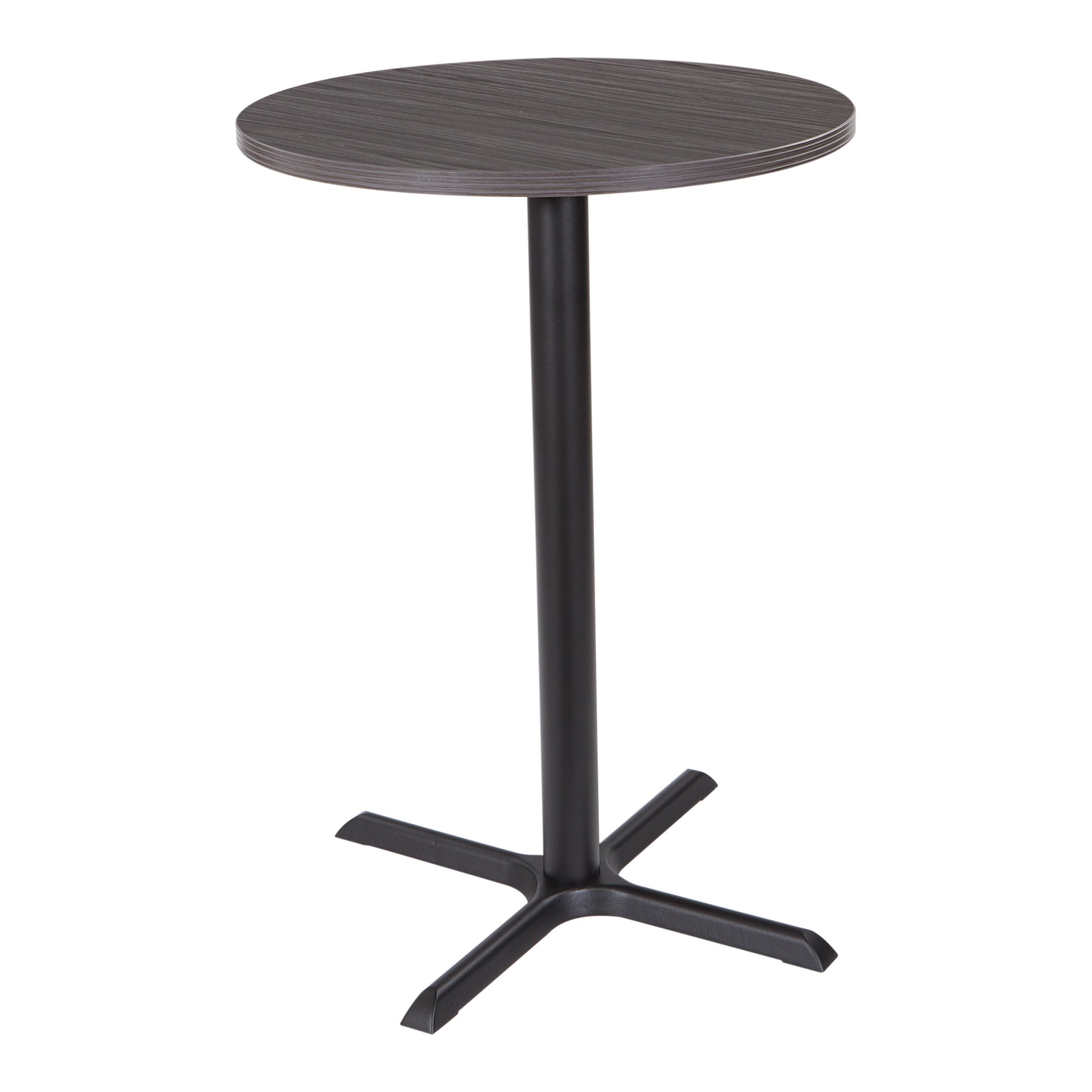 Napa 30" Round Table with Black Metal Base, 42" H