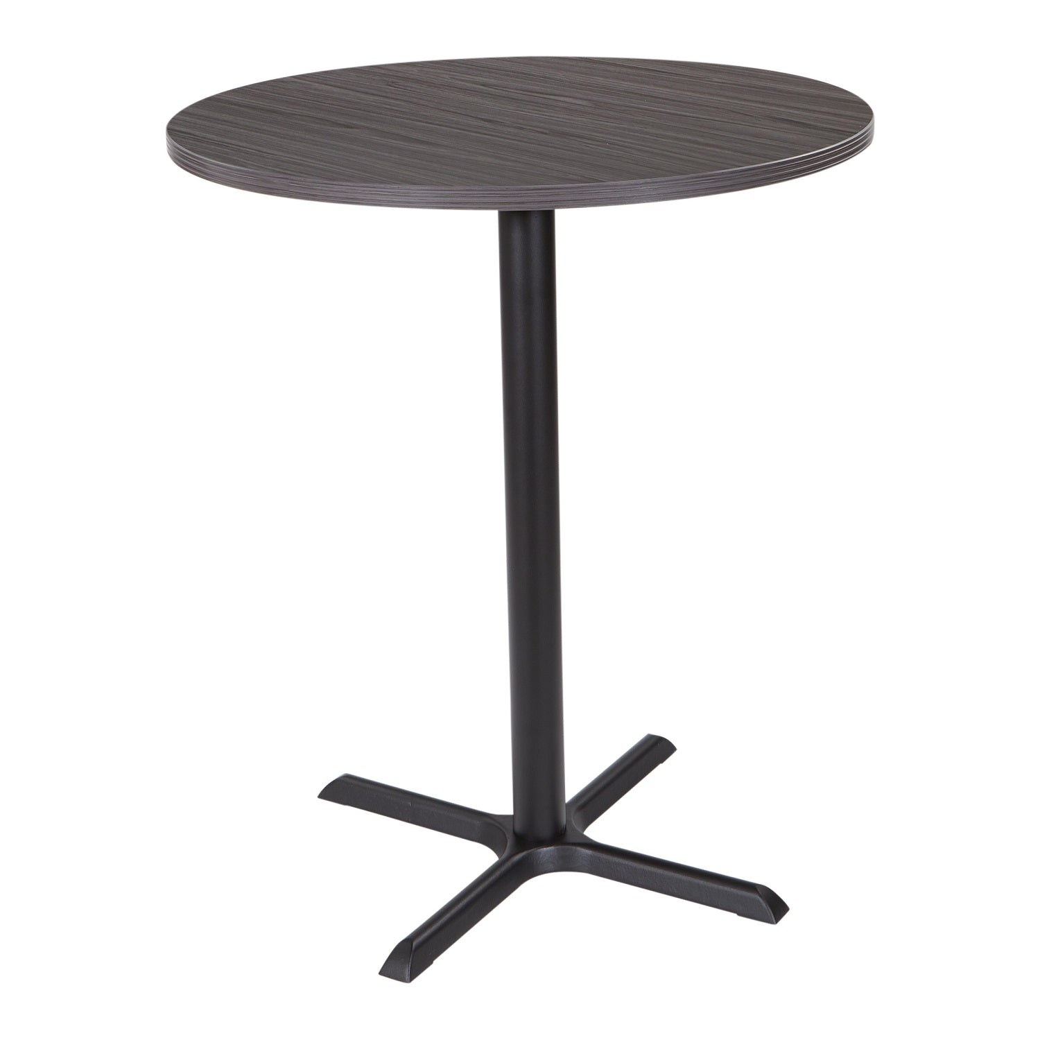 Napa 36" Round Table with Black Metal Base, 42" H